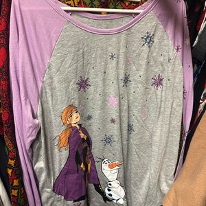 Disney‎ Frozen Long Sleeve Tee - Purple and Gray